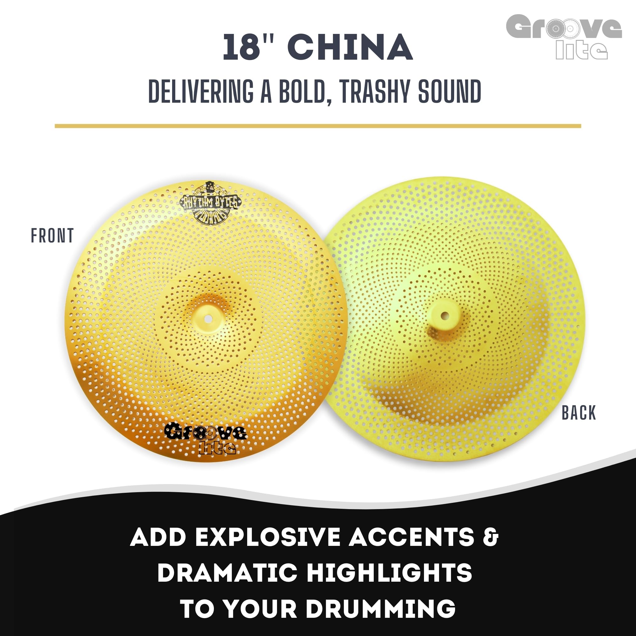 Groove Lite 7-Piece Drum Cymbal Set - 14