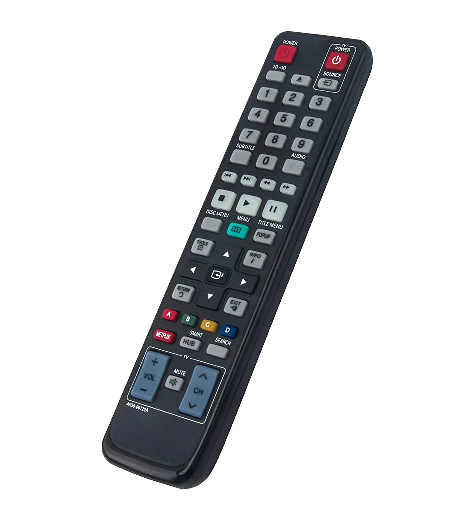 ALLIMITY AK59-00122A Replacement Remote Control Compatible with Samsung Smart Blu-ray Recorder BDD6700ZA BDD5500ZA BD-D5500/ZA BD-D5700/ZA BD-D6700 BD-D5500 BD-D5700 BD-D7000 BD-D7500 BDD7000ZA BDD7500ZA - Perfect for Home Theater & Entertainment System