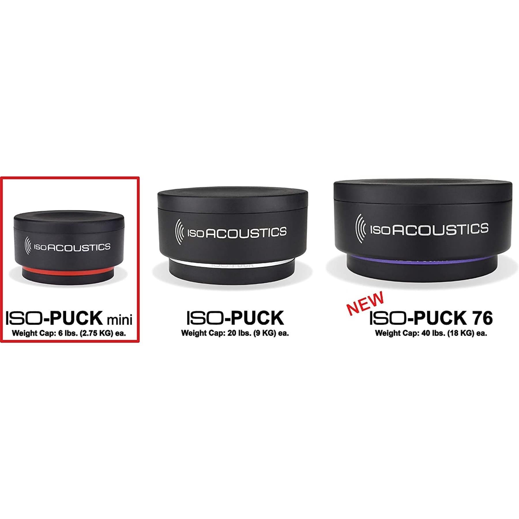 IsoAcoustics Iso Puck Mini Acoustic Isolators - 8 Pack (6 lbs Max/Unit) for Speaker Isolation & Vibration Control - Perfect for Studio Monitors, Bookshelf Speakers, and Hi-Fi Audio Systems