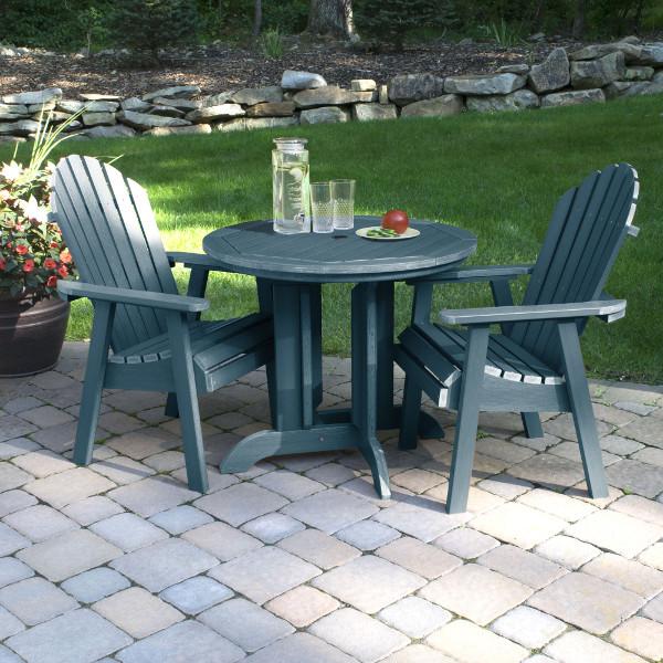 Adirondack Hamilton 3-Piece Round Outdoor Dining Set - Perfect for Patio, Garden, and Backyard Entertaining