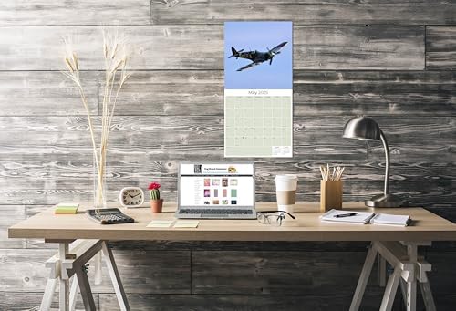 2024-2025 Spitfires Airplane Wall Calendar - 12