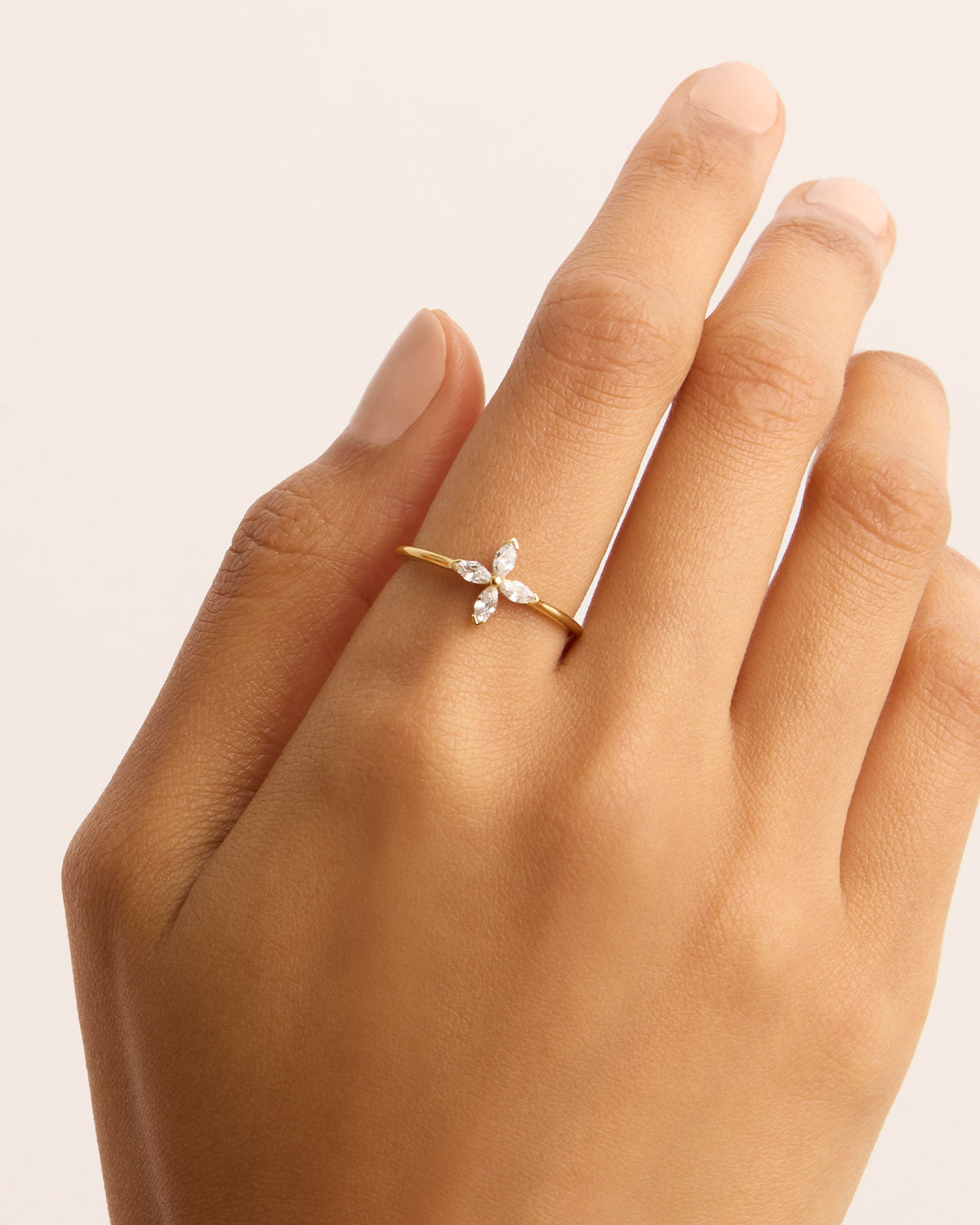 14K Solid Gold Blossom Lab-Grown Diamond Ring for Women - Elegant Floral Engagement & Wedding Band - Perfect for Anniversary, Proposal & Special Occasions