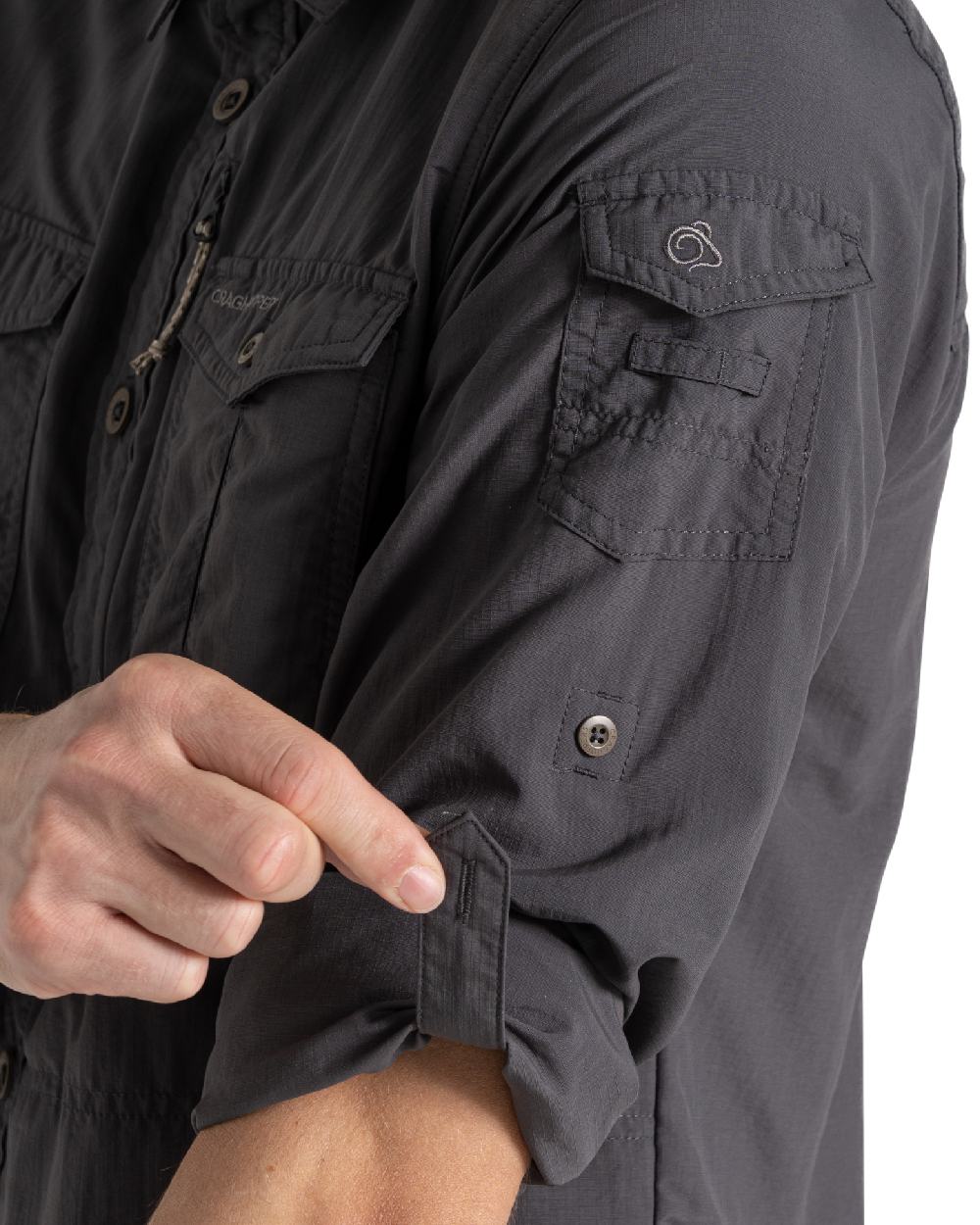 Craghoppers Men's NosiLife Adventure Long Sleeve Shirt III - Bug Repellent Travel & Hiking Shirt for Outdoor Adventures