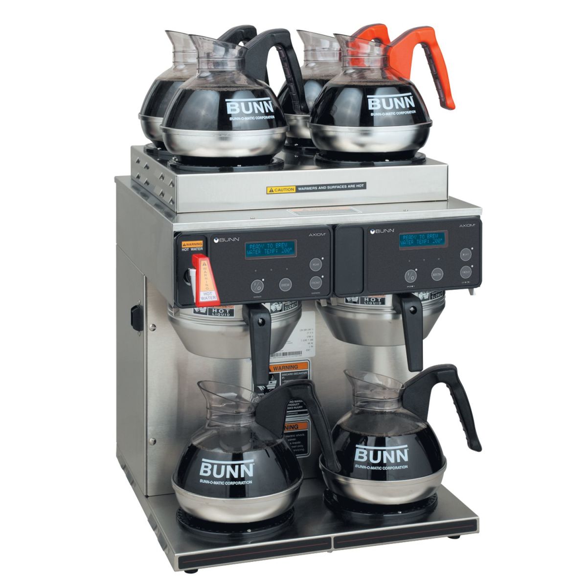 Bunn Axiom 12 Cup Twin Automatic Coffee Maker with 6 Warmers - Perfect for Offices, Restaurants & Large Gatherings