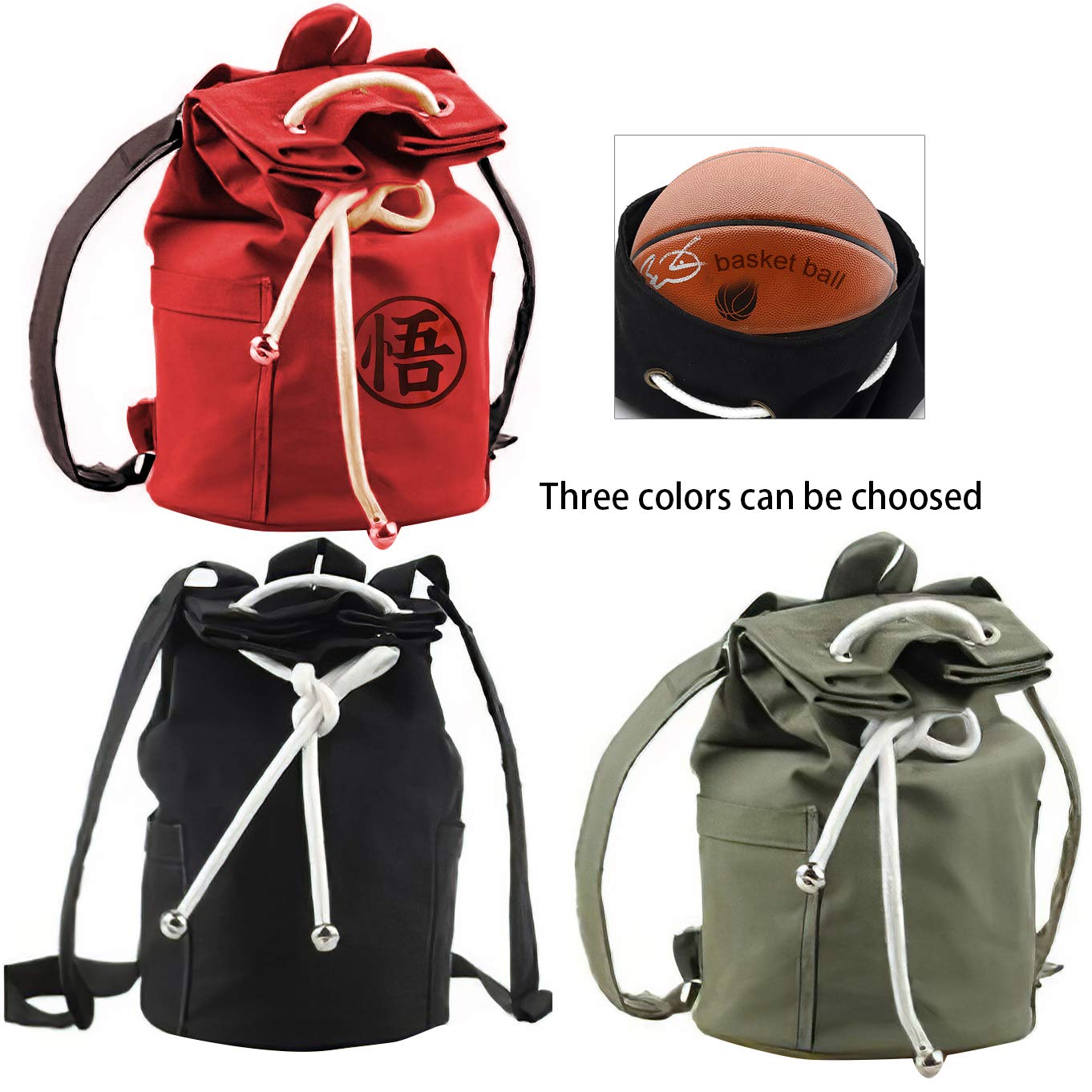 Lightweight Drawstring Sports Backpack - Gym Sack Yoga Shoulder Bag for Men & Women - Perfect for Workouts, Soccer, Basketball & Beach - Green