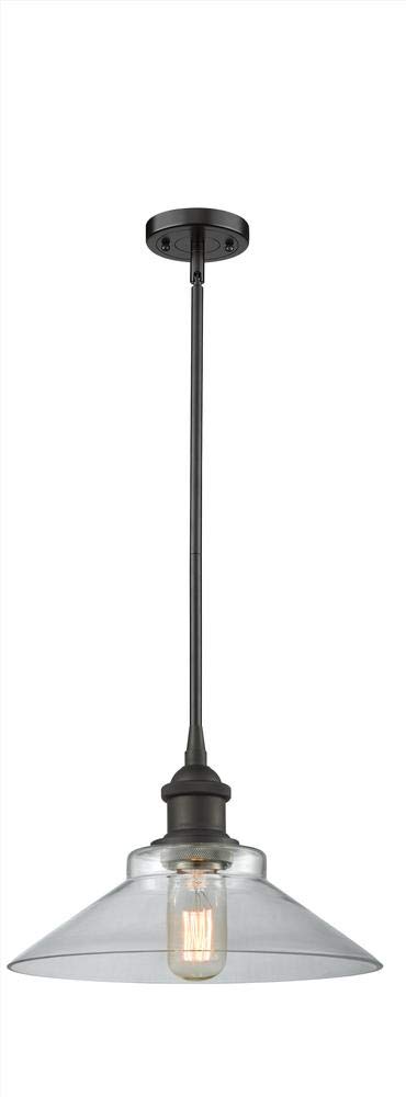 Innovations 516-1S-BK-G132-LED Vintage Industrial LED Pendant Light - Dimmable Matte Black Hanging Fixture for Kitchen Island, Dining Room & Bar Lighting