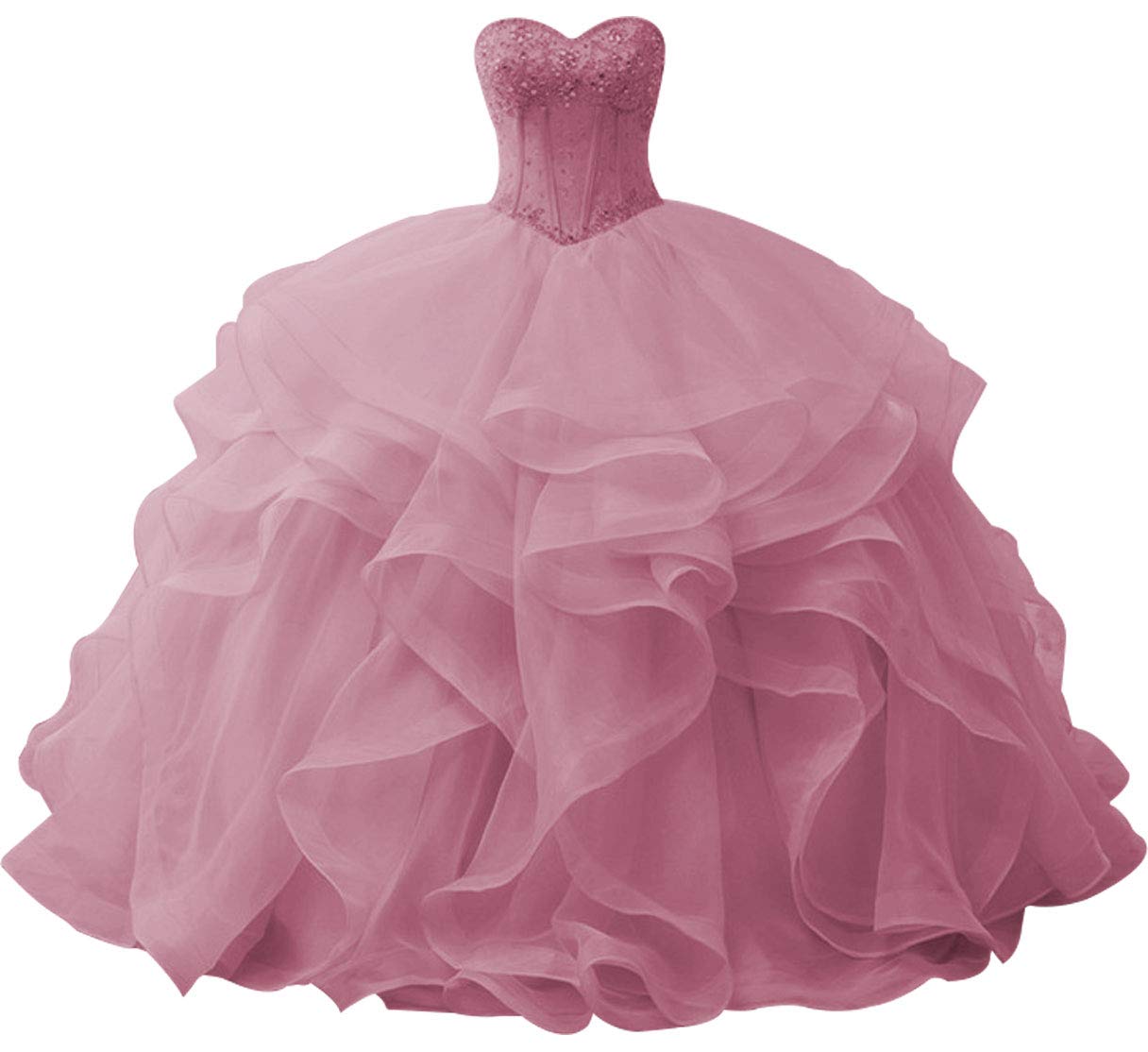 JAEDEN Elegant Strapless Ball Gown Prom Dress with Ruffles - Perfect for Quinceañera, Homecoming, and Formal Evening Events