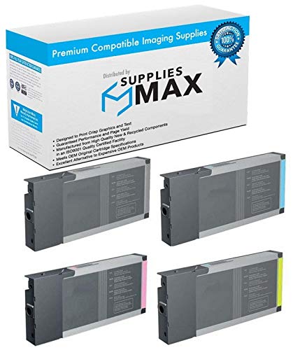 Refurbished HP Stylus Pro 4000/9600 Ink Cartridge Combo Pack - High Yield 220ml (PBK/C/M/Y) (C13T5441PBKCMY) | Compatible with Wide Format Printers for Office & Graphic Design Use