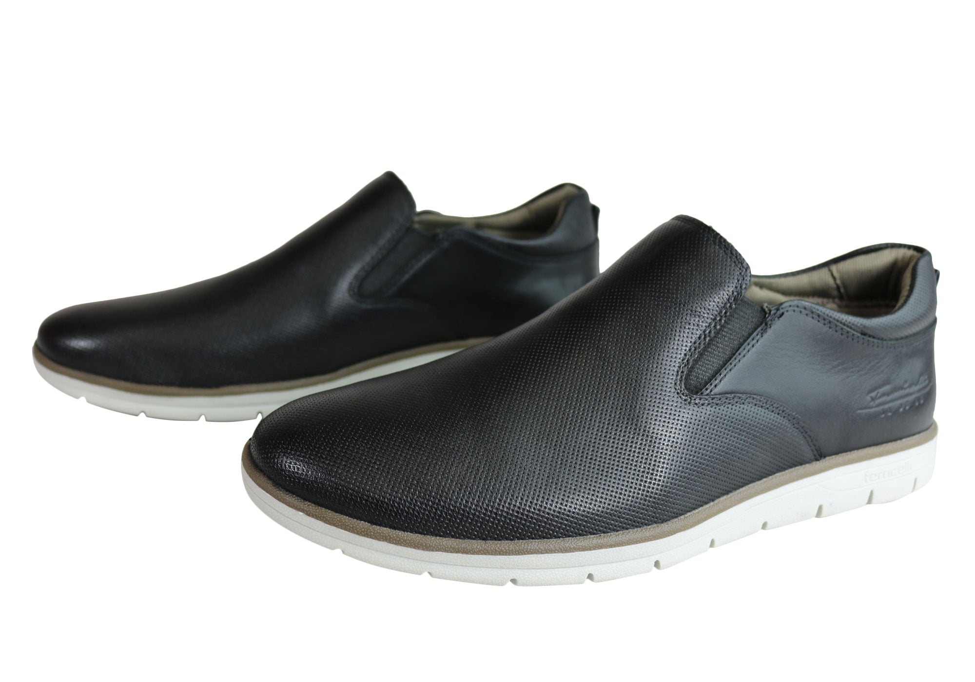 Premium Men's Leather Dress Casual Shoes by Ferricelli Pauly - Handcrafted in Brazil - Perfect for Business, Office & Formal Events