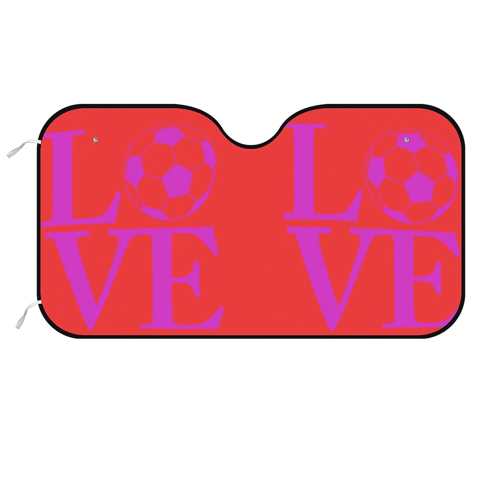 Premium Car Windshield Sunshade for Soccer Fans - UV Protection & Heat Reduction for Vehicles - Perfect for Parking, Road Trips & Summer Driving