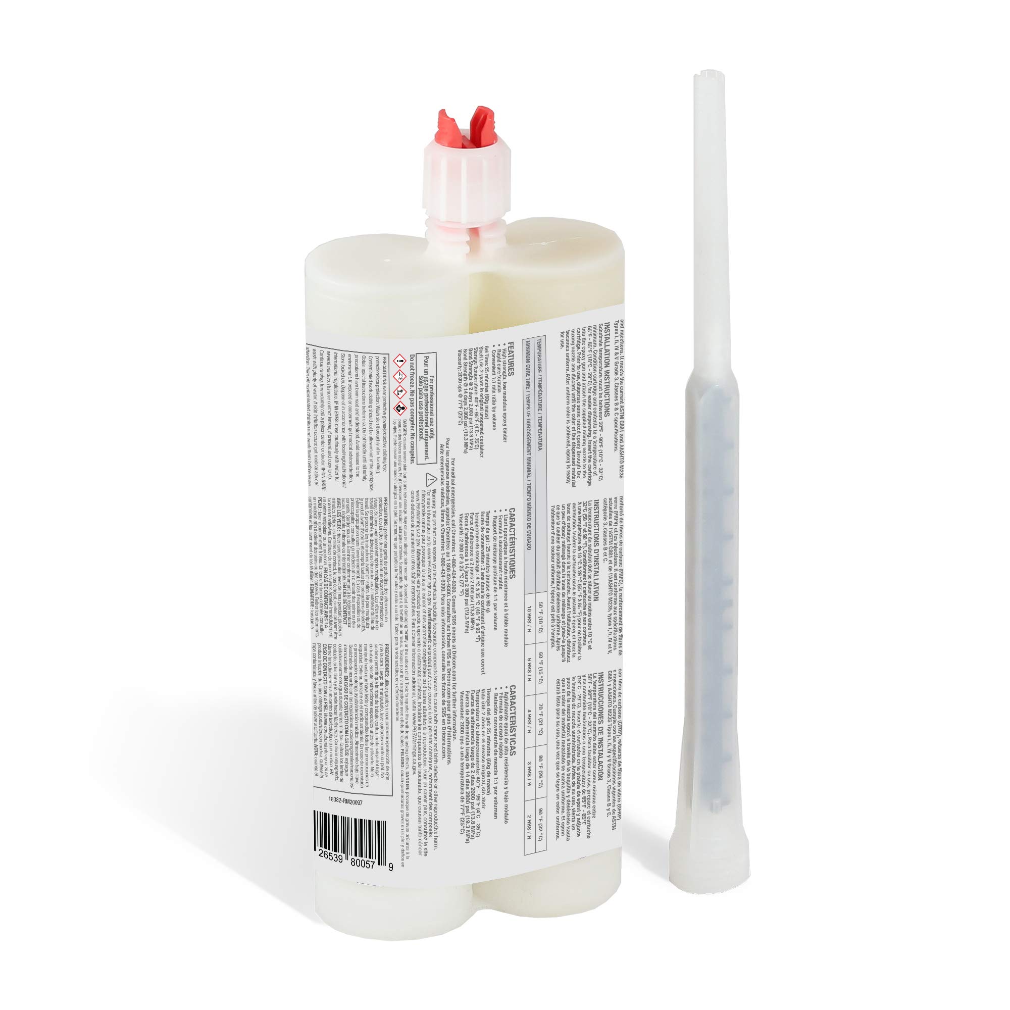 DRICORE PRO Concrete Crack Repair Kit - Bidirectional Carbon Fiber Reinforcement for Foundations, Walls & Basements | All-in-One Solution with 8ft Carbon Fiber Strips | DIY Structural Repair for Home, Garage & Driveway Cracks