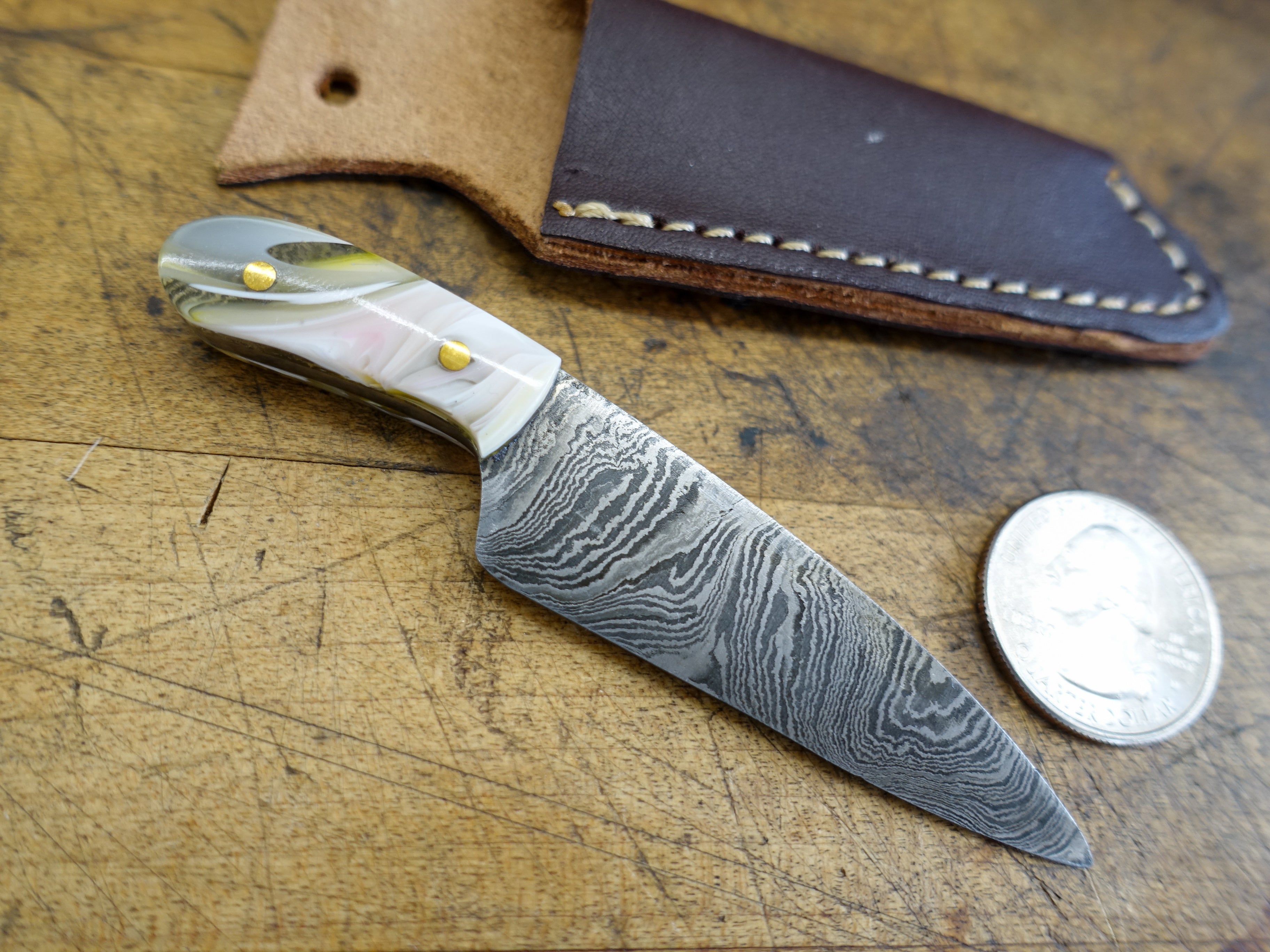 HK Knives Mini Chef Knife with Sheath #8 - Premium Compact Kitchen Knife for Precise Cutting | Perfect for Camping, Travel & Small Kitchen Tasks