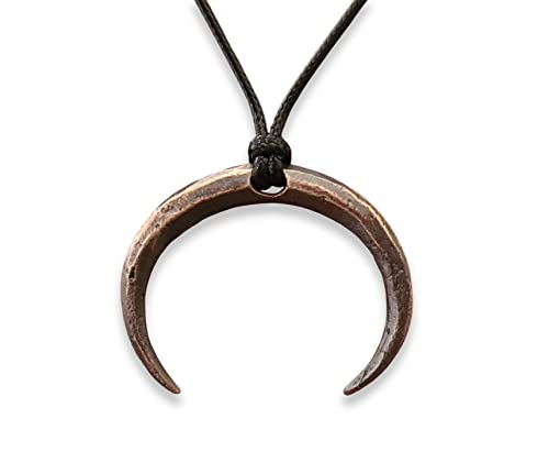 Crescent Moon Necklace - Brass