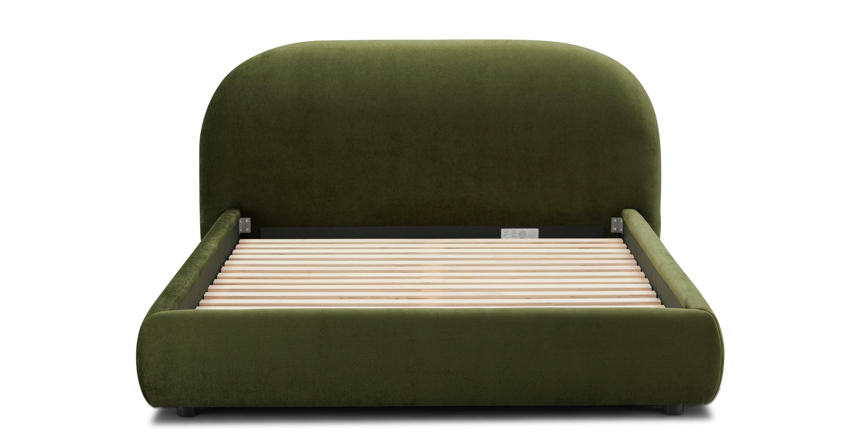 Genoa Queen Size Bed Frame - Modern Platform Bed with Upholstered Headboard, Sturdy Wooden Slats - Perfect for Master Bedroom, Guest Room, or Apartment