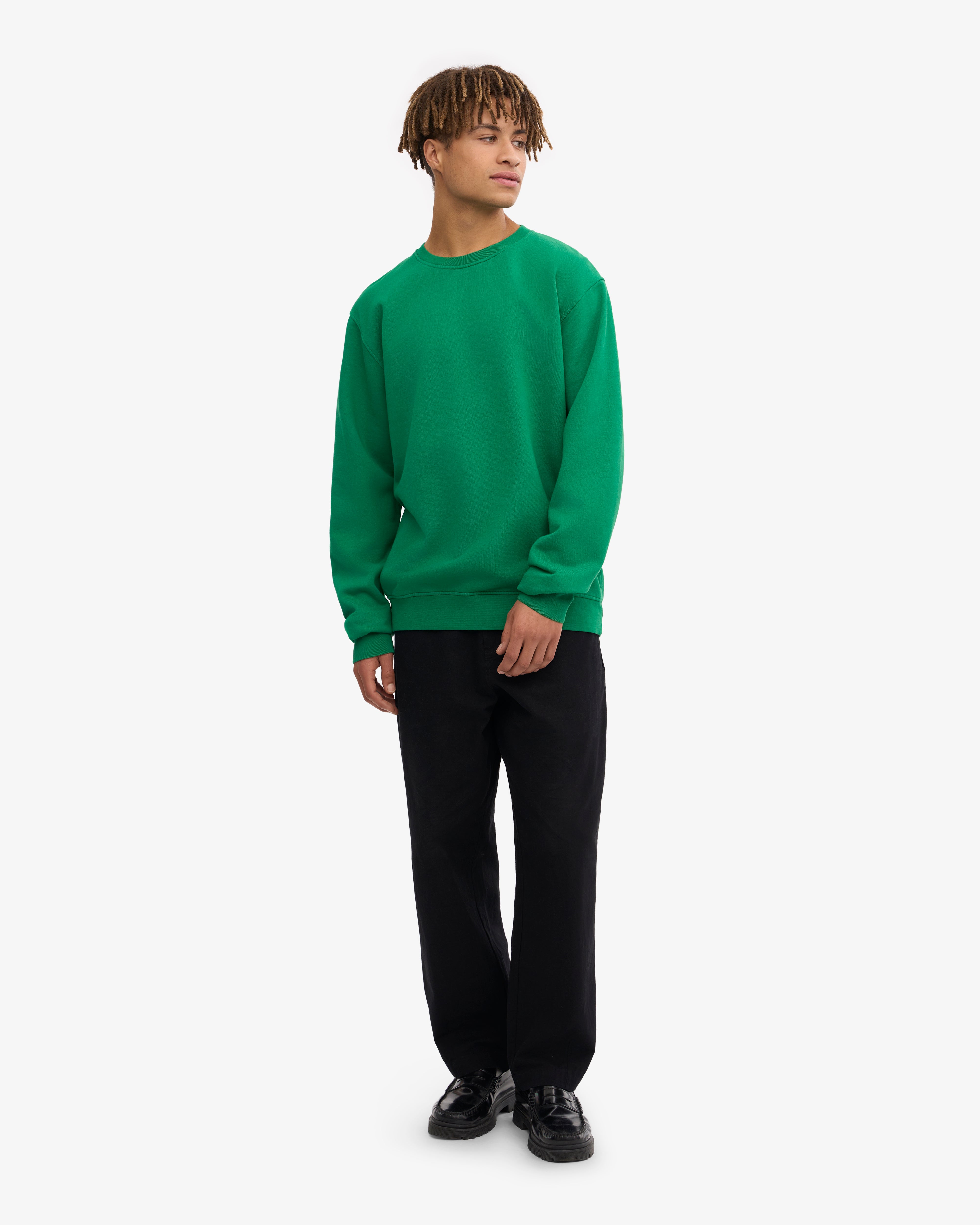 Classic Organic Cotton Crew Neck T-Shirt for Men & Women - Soft & Comfortable Kelly Green Tee - Perfect for Casual Wear, Gym, and Everyday Outfits