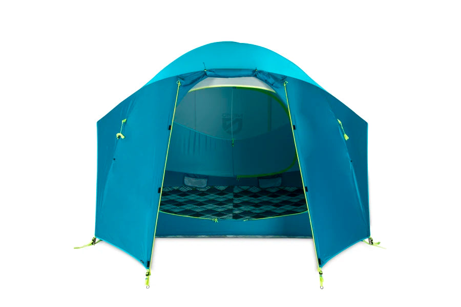 Aurora 4-Person High-Rise Camping Tent - Lightweight Waterproof Backpacking Tent for Family Outdoor Adventures, Hiking & Beach Camping