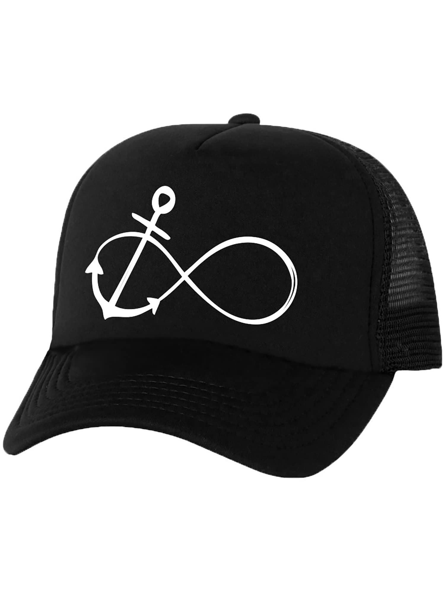 Infinity Anchor Trucker Mesh Snapback Hat - Adjustable Baseball Cap for Men & Women - Perfect for Outdoor, Sports, and Casual Wear