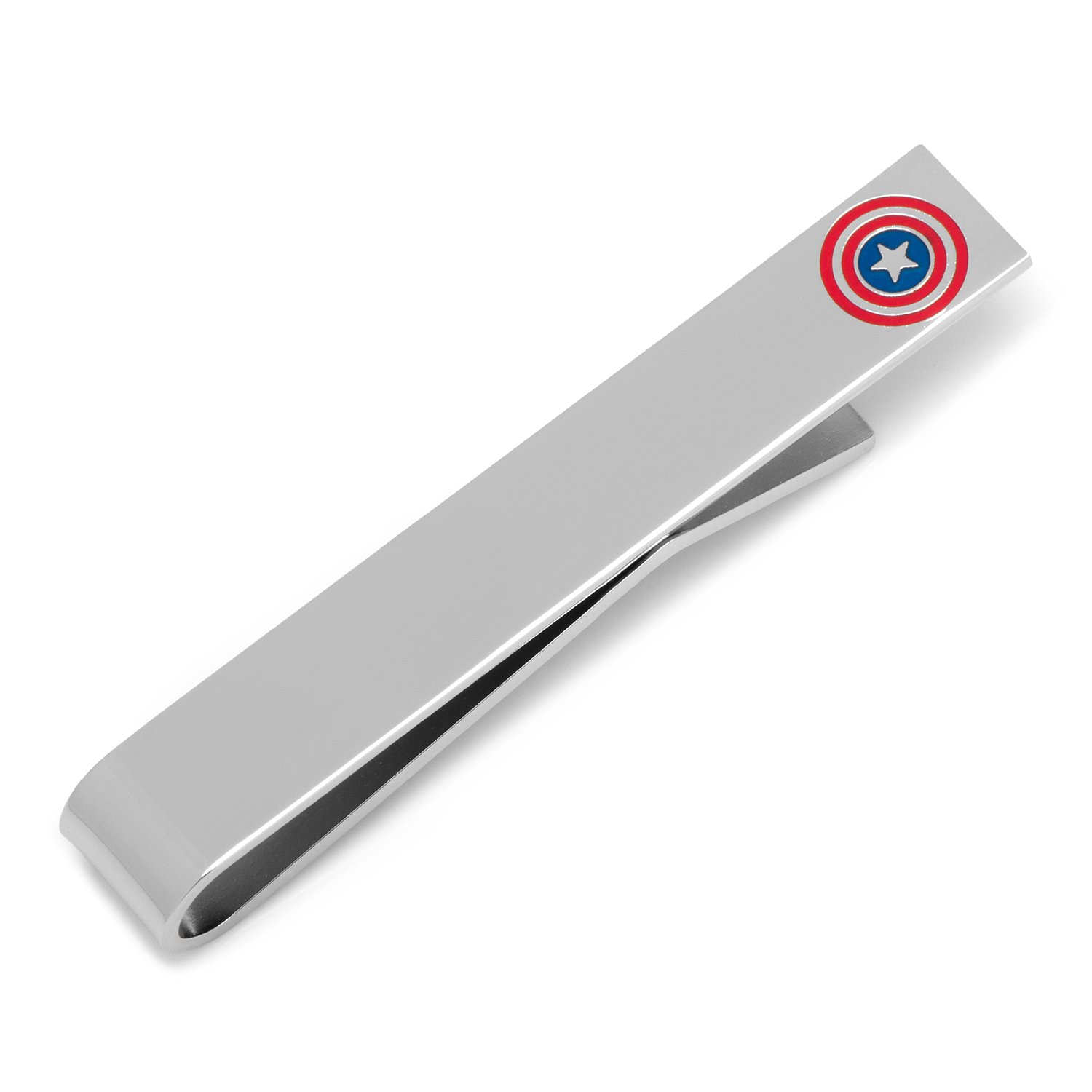 Captain America Shield Tie Bar Clip - Marvel Avengers Superhero Accessory for Men - Perfect for Weddings, Business Meetings & Cosplay Events