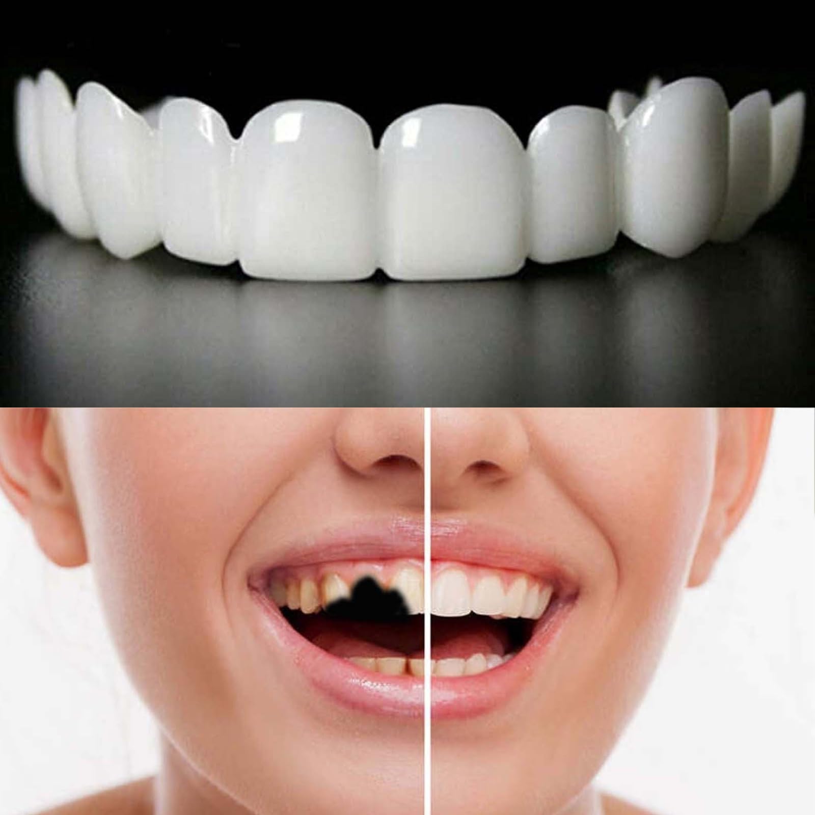 2 Pairs of Temporary Beautiful Smile Veneers - Instant Teeth Whitening & Perfect Smile for Photos, Events & Confidence Boost