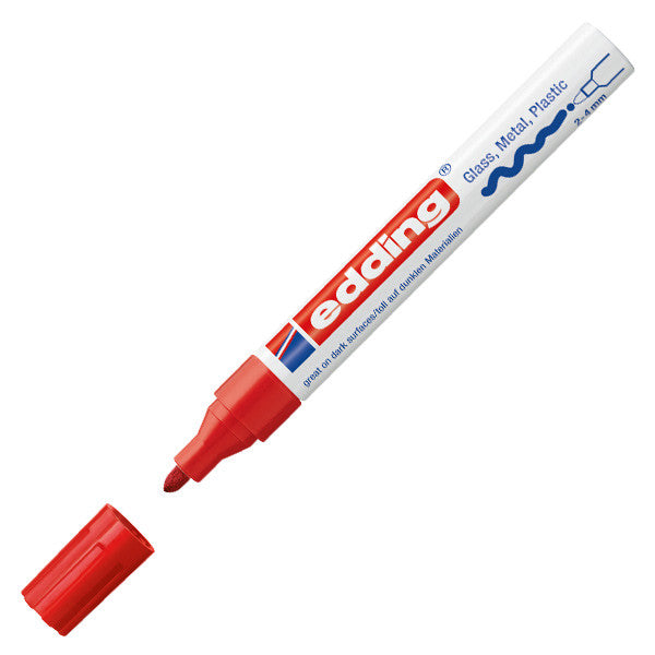 edding 750 Gloss Paint Marker Pen - Broad Tip (2.5mm) Permanent Markers for Metal, Glass, Plastic - Ideal for DIY Crafts, Labeling & Industrial Use