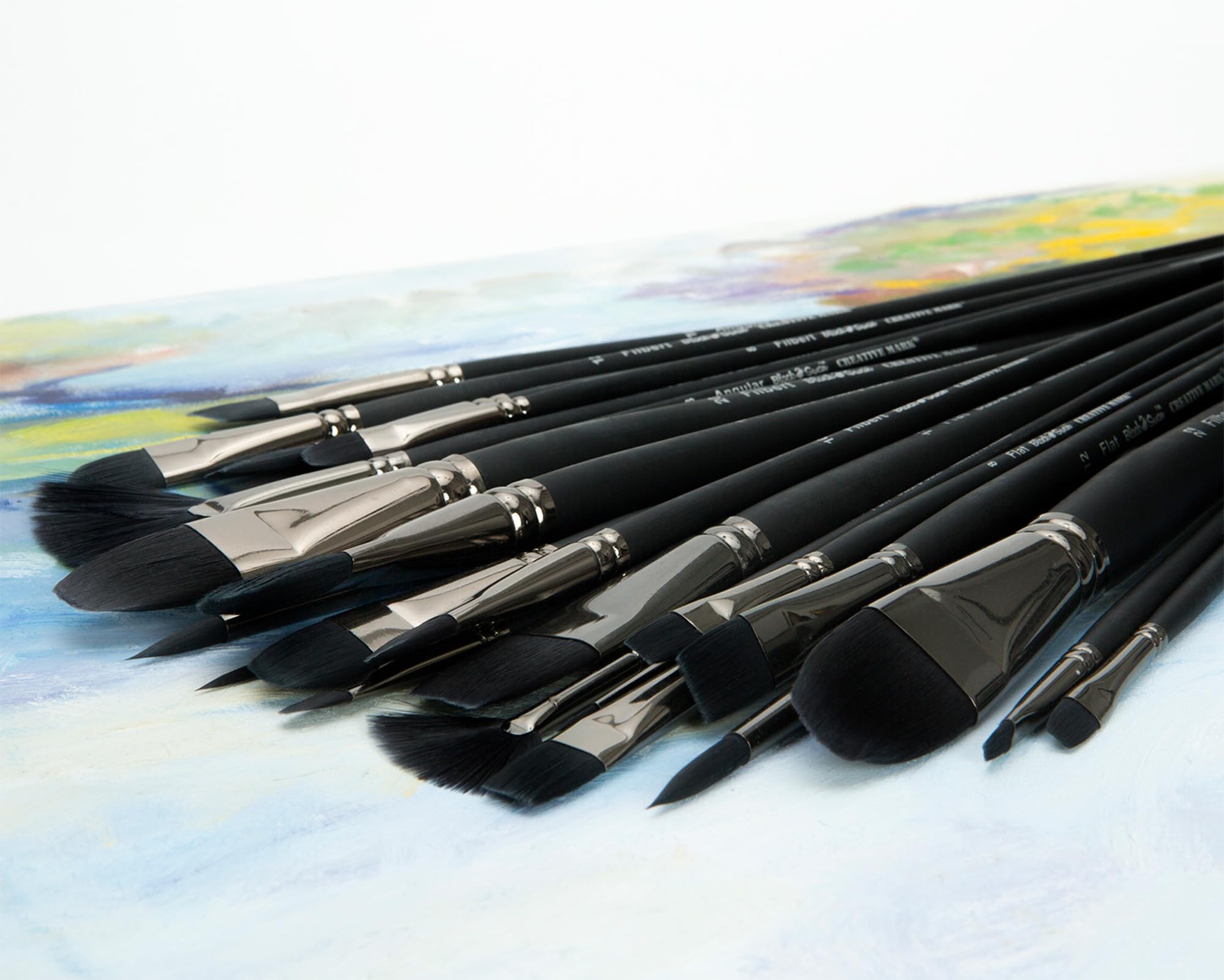 Black Swan Synthetic Red Sable Round Paint Brush Size #6 - Professional Artist Brush for Oil, Acrylic & Heavy Body Media - Long Handle for Better Control - Perfect for Canvas Painting, Miniature Art & Detail Work