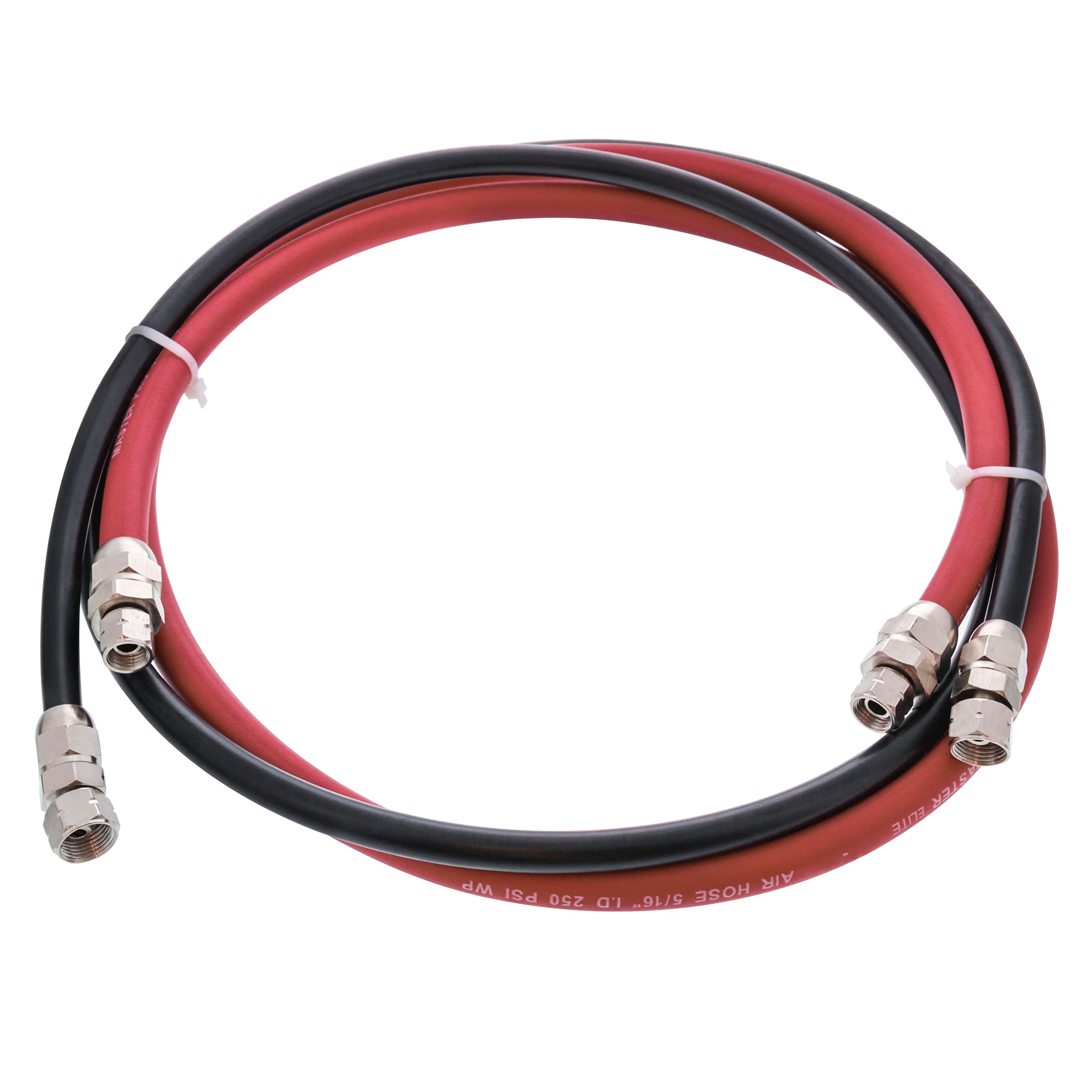 Master Elite Series 6 Foot Air and Fluid Hose Assembly Set with Fittings - 3/8