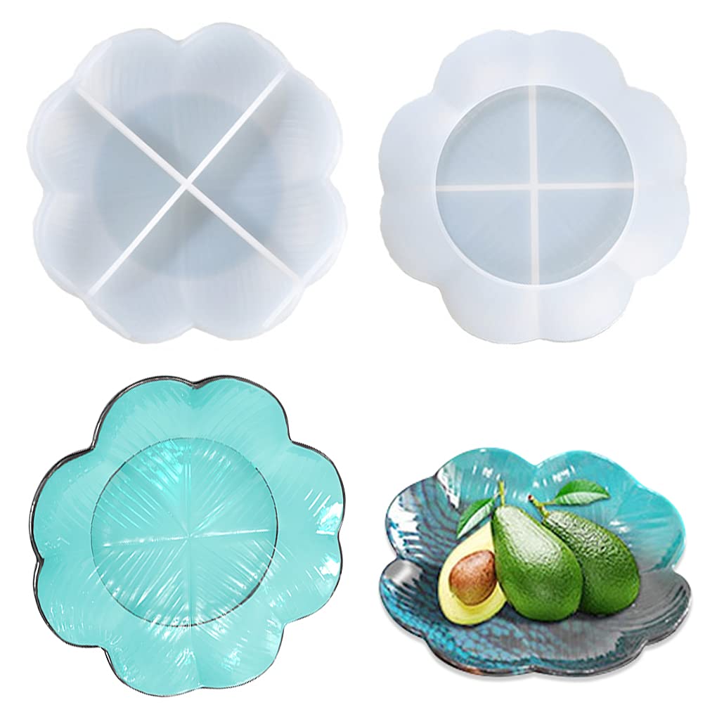 FineInno Flower Tray Resin Mold - Premium Silicone Mould for Epoxy Casting, DIY Concrete, Jewelry Making & Candle Holder | Perfect for Home Decor, Gift Boxes & Trinket Storage (Ideal for Crafters & DIY Enthusiasts)
