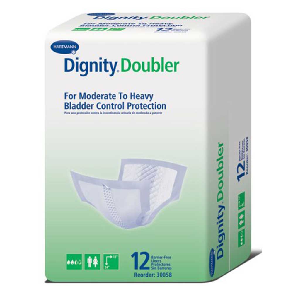 Dignity Doubler Pads for Adults - Extra Large Incontinence Pads, 12 Count Pack - Ideal for Overnight Protection, Postpartum Care & Heavy Bladder Leakage