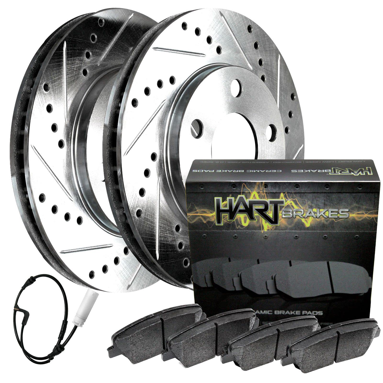 Hart Ceramic Brake Pads and Rotors Kit - Rear Brake System for 2001-2006 Lexus LS430 | Premium Braking Performance for Smooth Stops & Longevity | Ideal for City Driving, Highway Commuting & Performance Vehicles