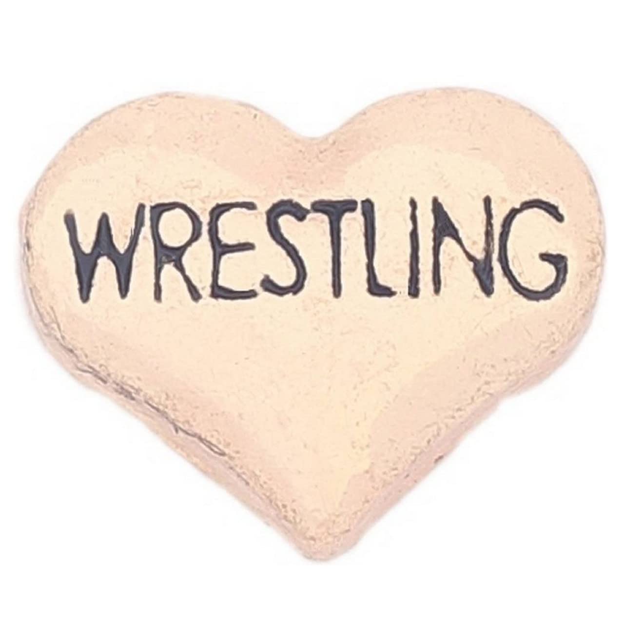 Rose Gold Wrestling Heart Floating Locket Charm - Perfect for Jewelry Making, Necklace Pendants & Gift Giving