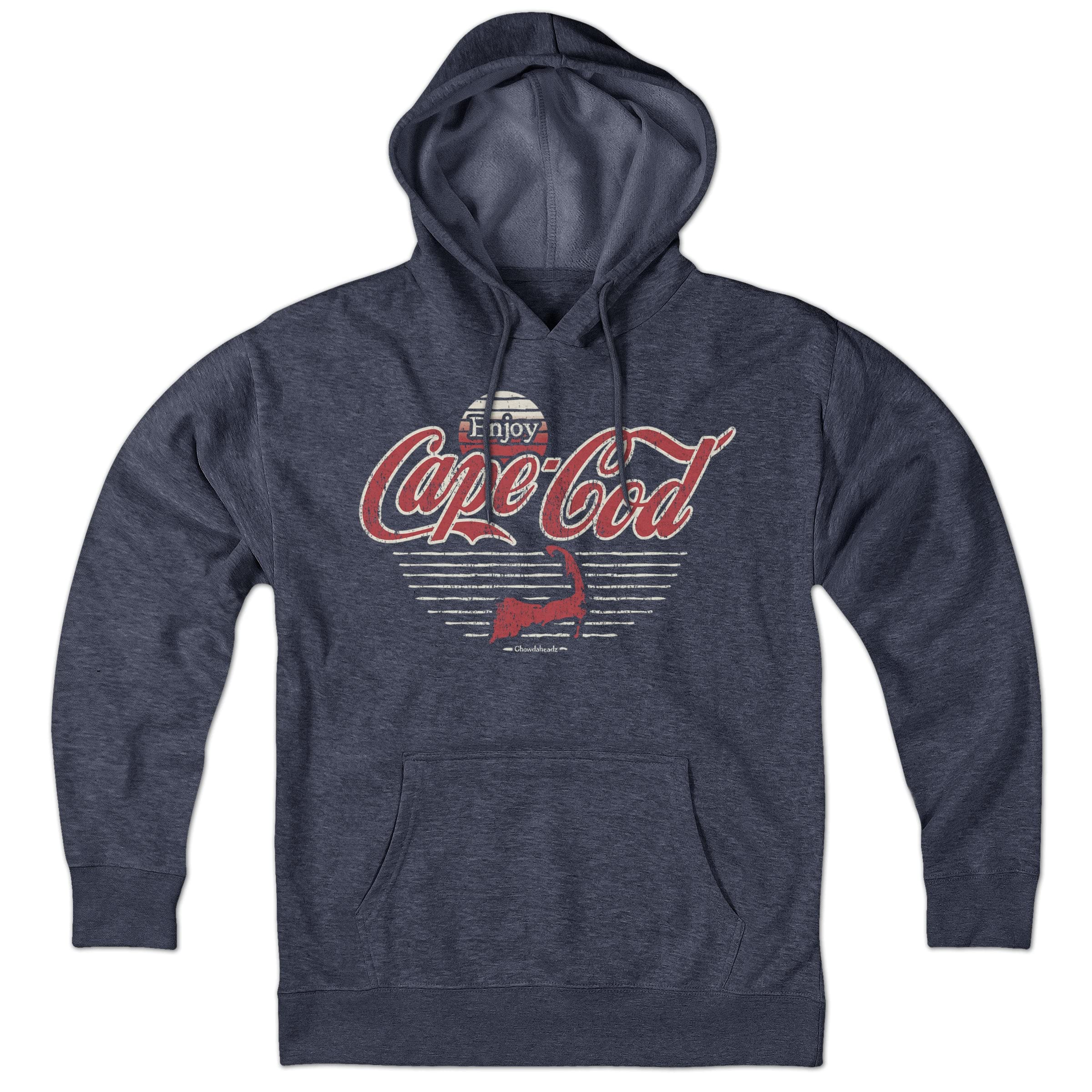 Chowdaheadz Enjoy Cape Cod Hoodie - Soft Unisex Pullover Sweatshirt | Cozy Cotton Blend for Men & Women | Perfect for Beach Vacation & Casual Outings