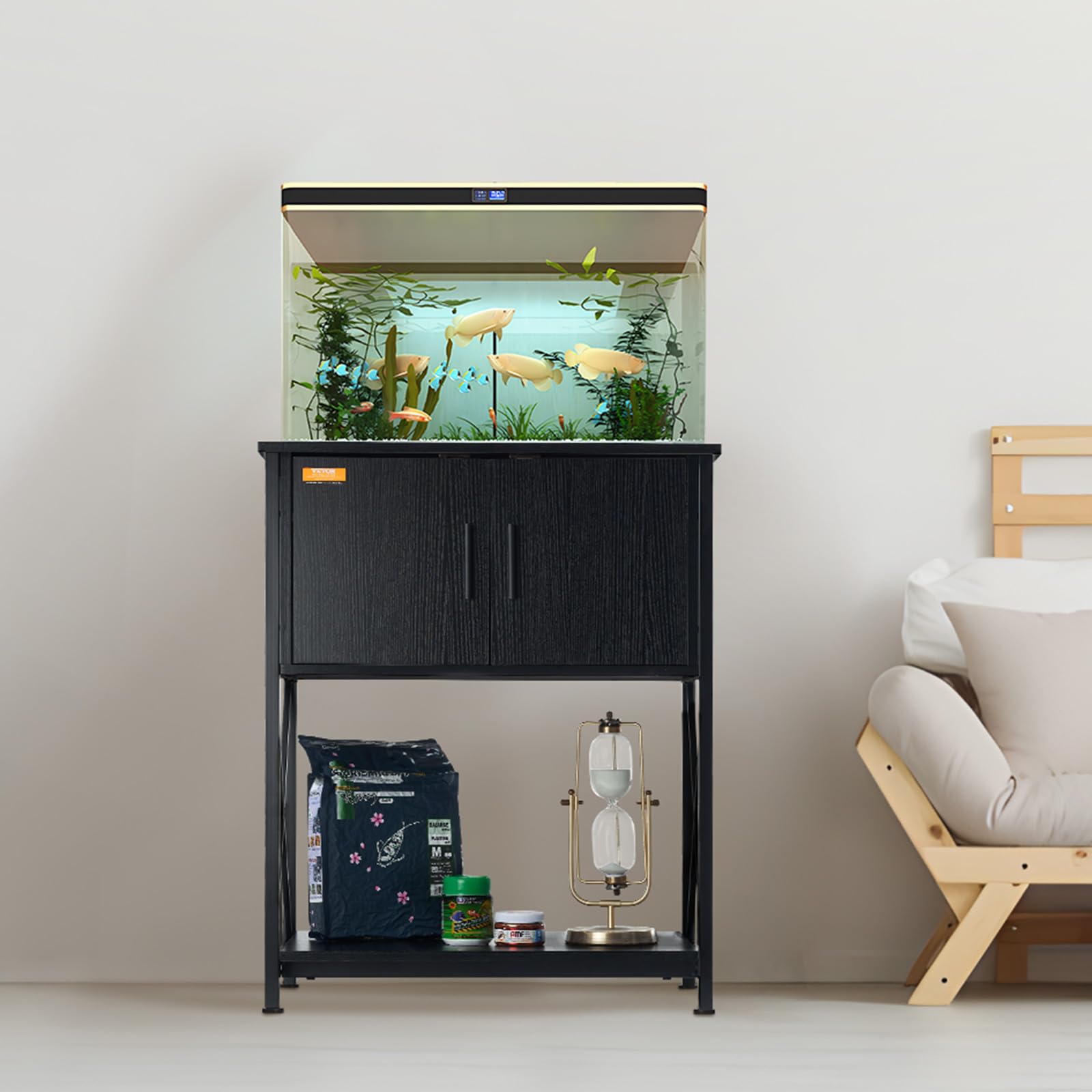 VEVOR 20 Gallon Aquarium Stand - Heavy Duty Steel & MDF Fish Tank Stand for Reptiles & Turtles (25.6