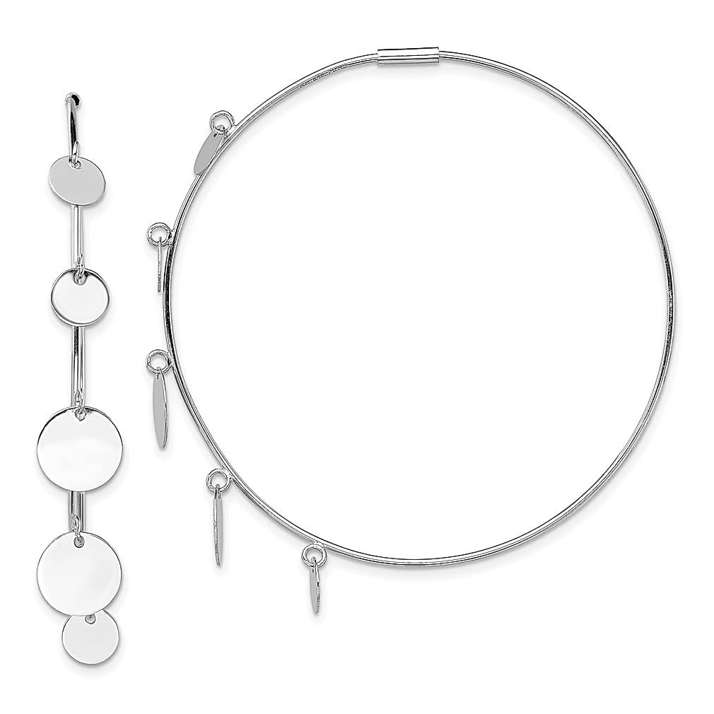 925 Sterling Silver Round Hoop Earrings for Women - Hypoallergenic Disc Hoops - Perfect Gift for Her (Birthday, Anniversary, Valentine's Day) - Everyday Wear & Special Occasions