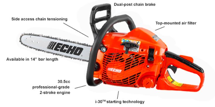 ECHO CS 310 16-Inch 30.5cc Professional Gas Chainsaw - Powerful & Lightweight for Tree Cutting, Wood Chopping, and Landscaping Work