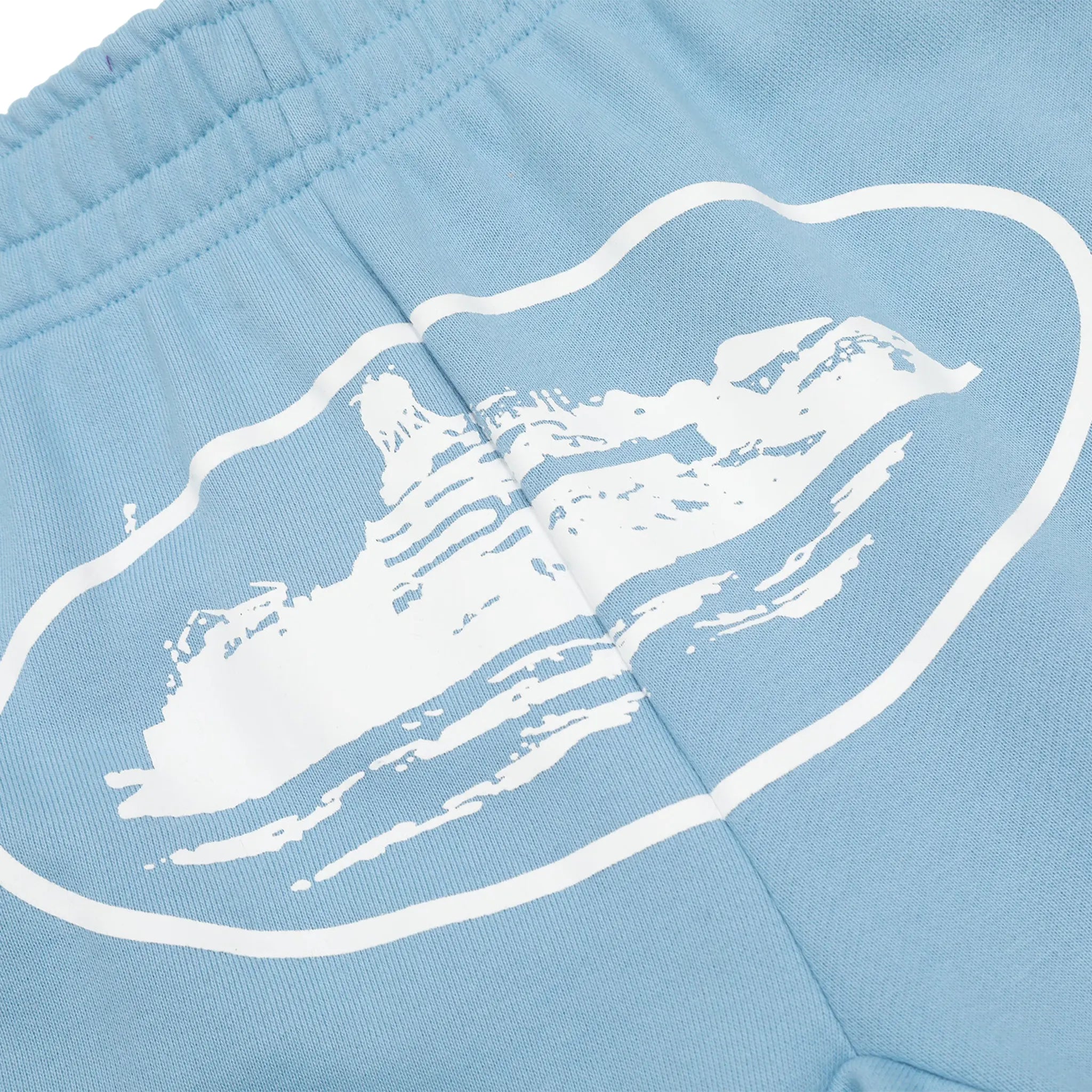 Corteiz Alcatraz Baby Blue Shorts for Men - Comfortable Casual Athletic Shorts for Running, Gym, and Summer Outfits