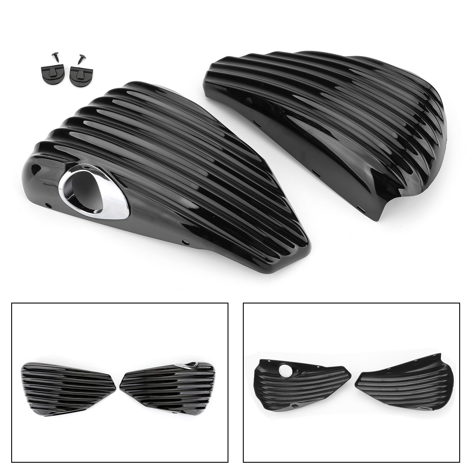 1 Pair Replacement Battery Side Cover for Harley Davidson Sportster 2004-2013 XL883 XL1200 (883cc & 1200cc Models) - Durable Motorcycle Accessories for Road Trips & Custom Bike Builds