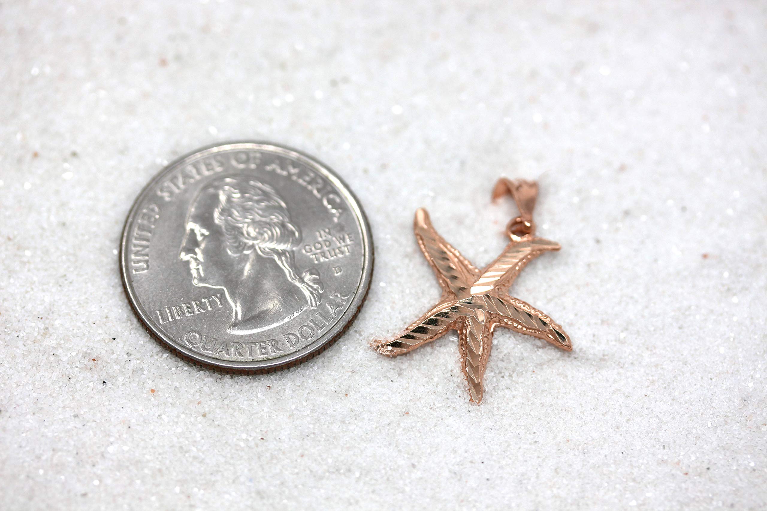 10K Gold Sparkling Starfish Pendant Necklace for Women - Elegant Beach Jewelry Gift for Summer Vacation, Wedding, and Party Accessories