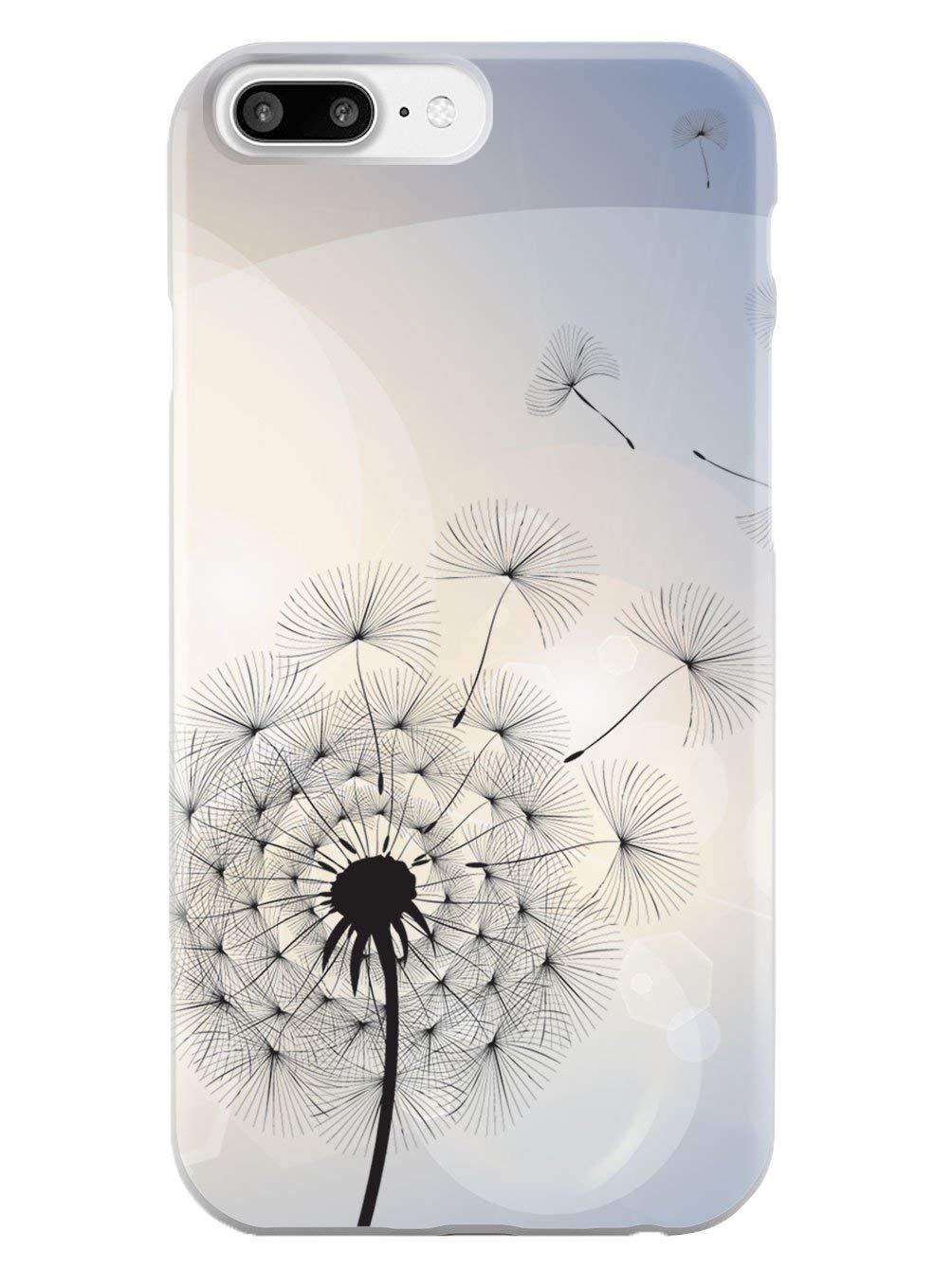 Inspired Cases - iPhone 8 Plus Case with 3D Textured Protection - Shockproof & Anti-Scratch Cover for Apple iPhone 8 Plus - Dandelion Breeze White Design - Perfect for Daily Use, Travel & Outdoor Activities