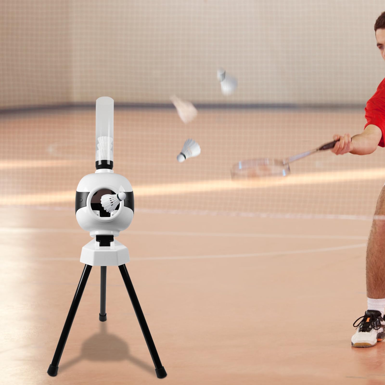 Badminton Pitching Machine - Portable Automatic Shuttlecock Launcher for Indoor & Outdoor Training | Perfect for Backyard Practice, Club Drills & Professional Coaching