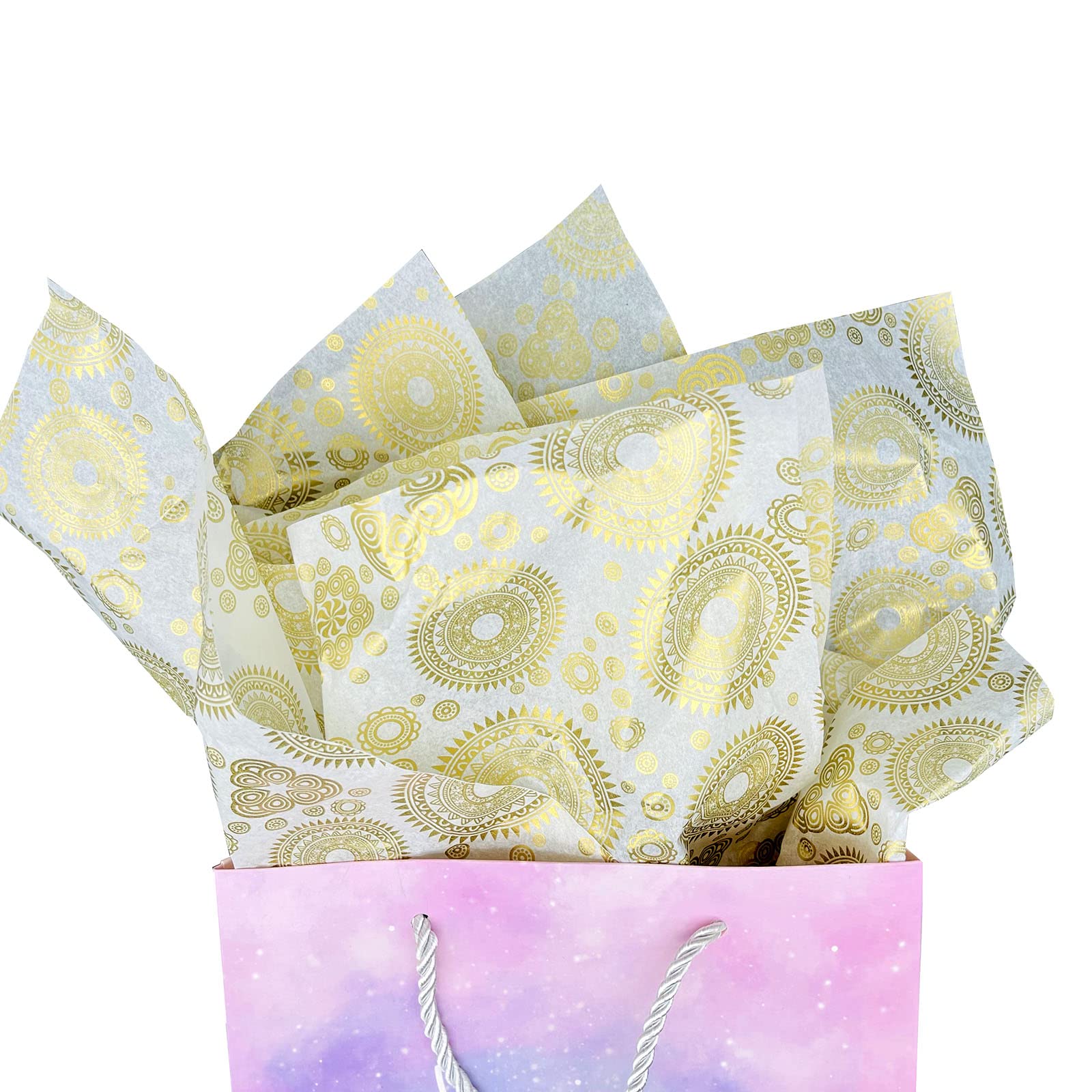 Premium Gold Gear Design Tissue Paper Bulk - 20