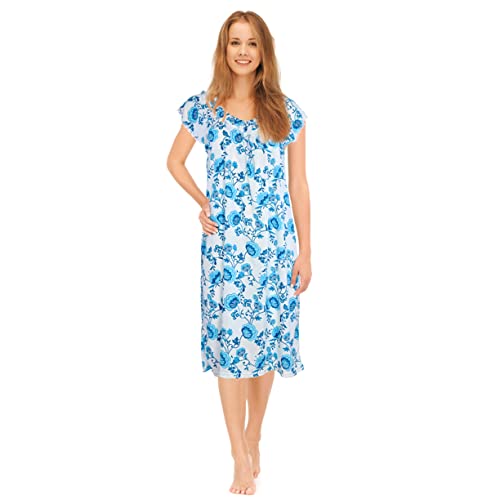 JEFFRICO Women's Soft Sleepwear Nightgown - Comfortable Pajama Dress for Relaxing at Home & Cozy Nightwear for Bedtime
