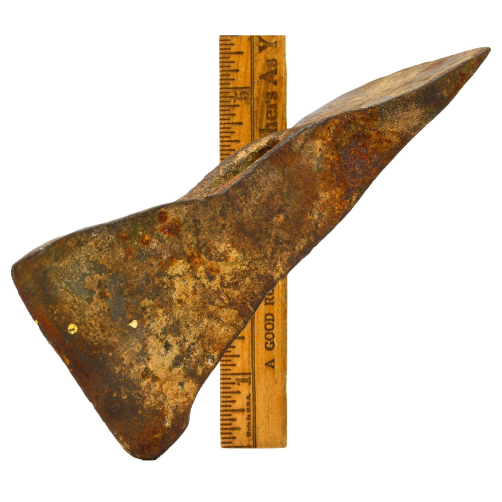 Antique TWIBIL Double Cross Bit Hatchet - Blacksmith Axe with Adze - Crude & Unique Tool for Woodworking, Camping, and Bushcraft