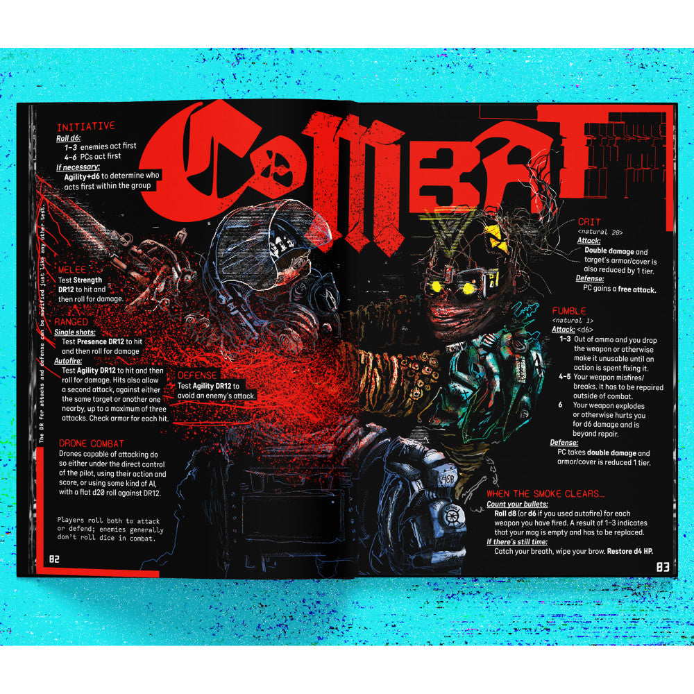 CY_BORG Core Rulebook - Sci-Fi Tabletop RPG Hardback Edition for Immersive Cyberpunk Adventures and Dark Futuristic Storytelling