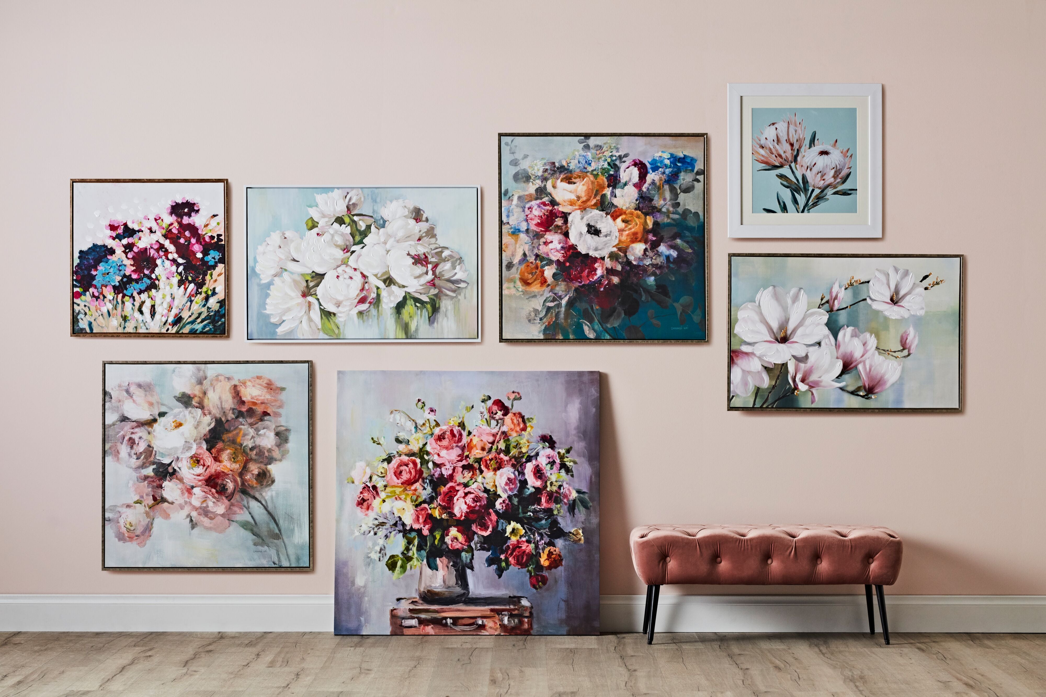 Autumn Bouquet Framed Print 80x80cm - Fall Floral Wall Art Decor for Living Room, Bedroom & Office | Ready to Hang Home Decoration
