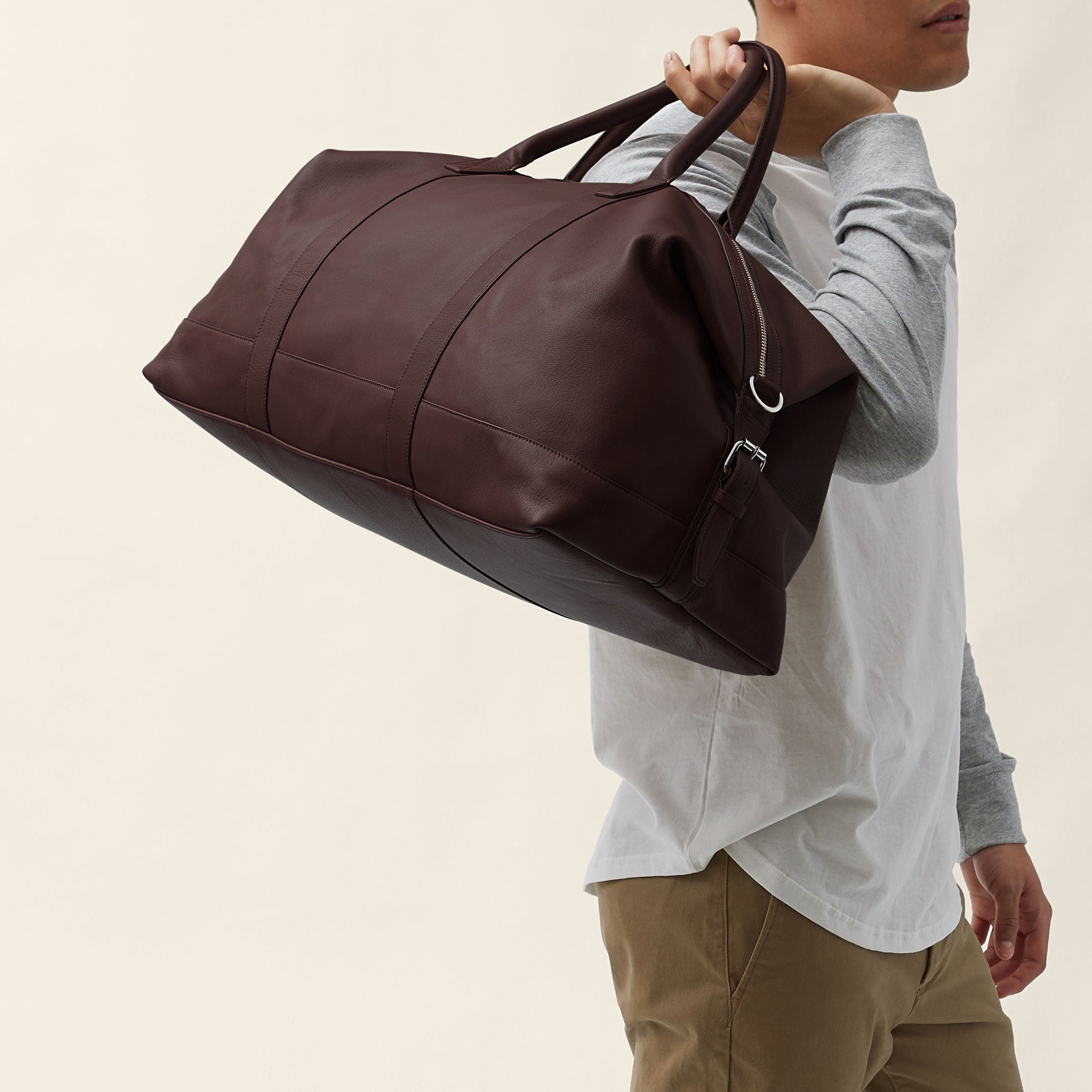 Kessler Large Duffle Bag for Travel & Gym - Water-Resistant Brown Carry-On Luggage for Men & Women | Perfect for Weekend Trips, Sports Gear & Workout Essentials