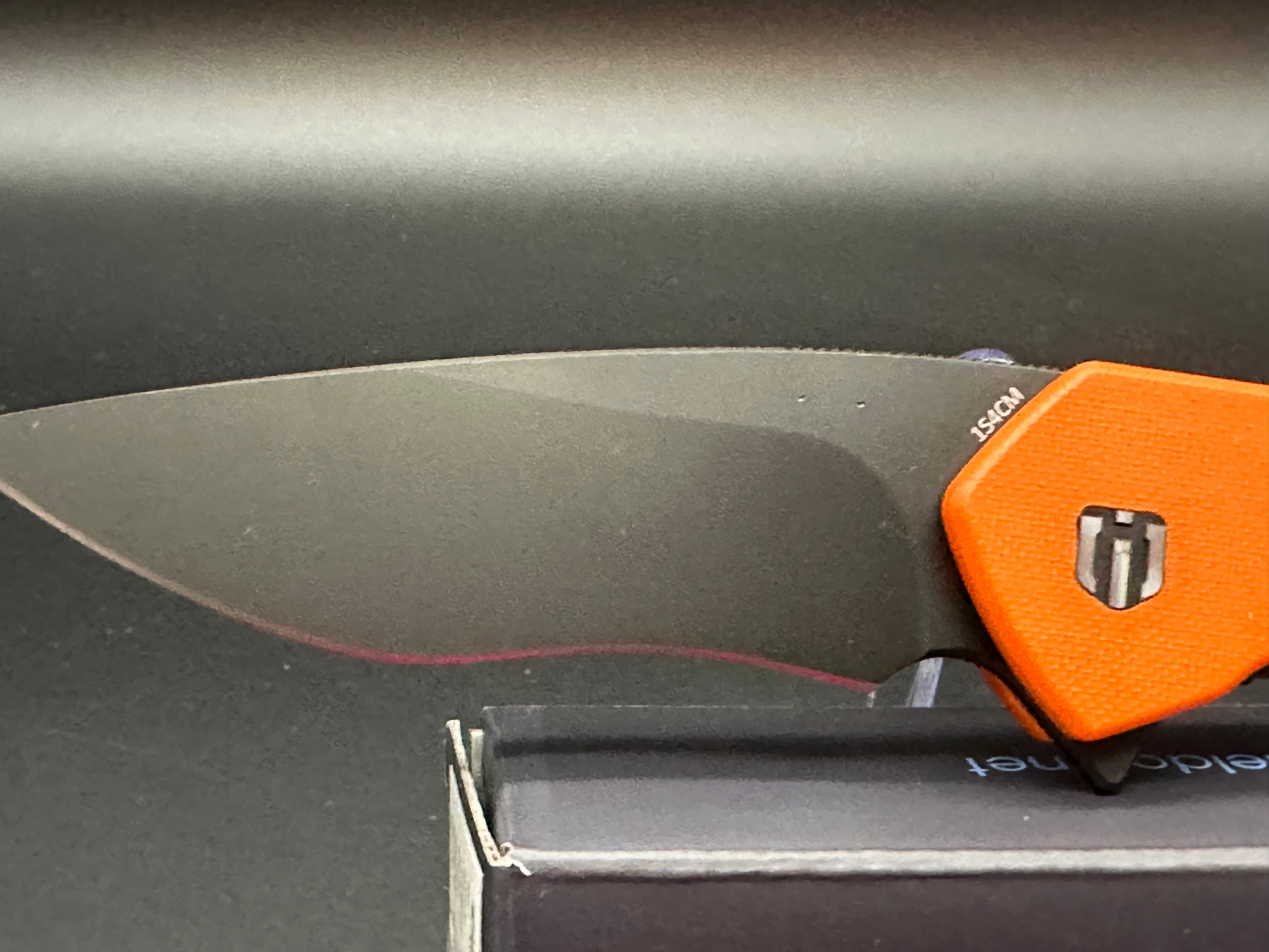SHIELDON VIPER TANGERINE G10 Handle Folding Knife - 154CM Stainless Steel Blade - EDC Pocket Knife for Camping, Hiking & Outdoor Survival