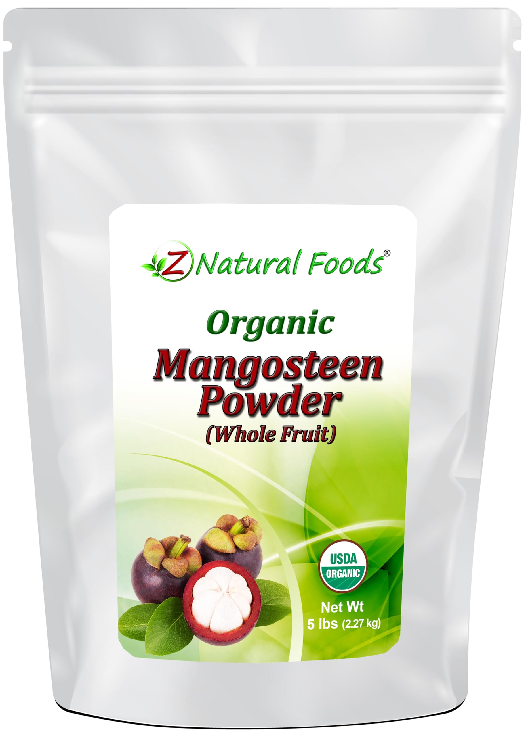 Organic Mangosteen Fruit Powder 5 lb - Premium Superfood Supplement Rich in Vitamins & Minerals - Vegan, Non-GMO, Gluten-Free - Grown in Thailand - Ideal for Smoothies, Baking & Wellness Drinks