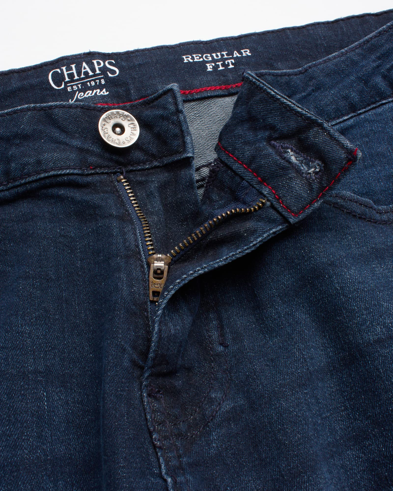 Chaps Men's Straight Leg Comfort Stretch Denim Jeans - Regular & Slim Fit for Everyday Wear | Casual, Office & Weekend Outfits