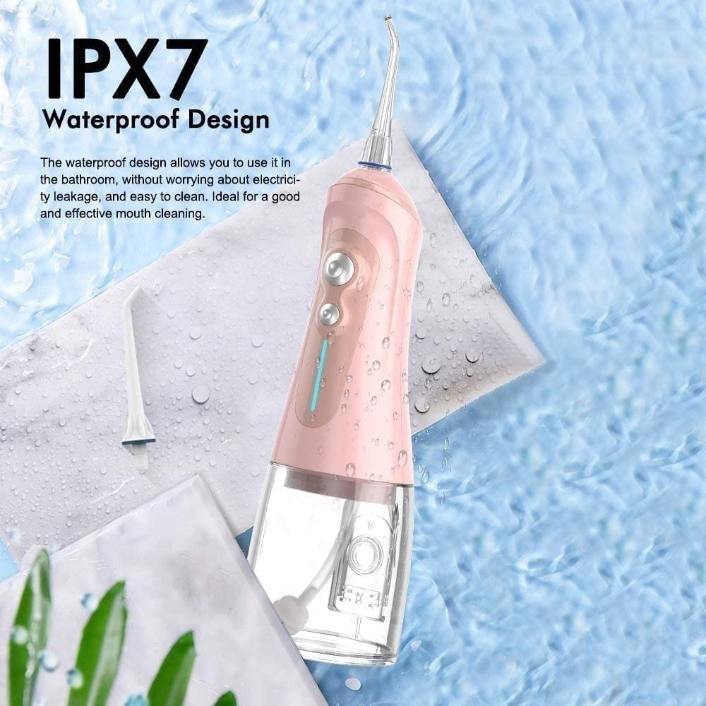 **JYYBN Cordless Water Dental Flosser – Portable Teeth Cleaner with 6 Modes, USB Charging & 360° Rotating Nozzle | Waterproof & Travel-Friendly for Home, Office & Travel Use**