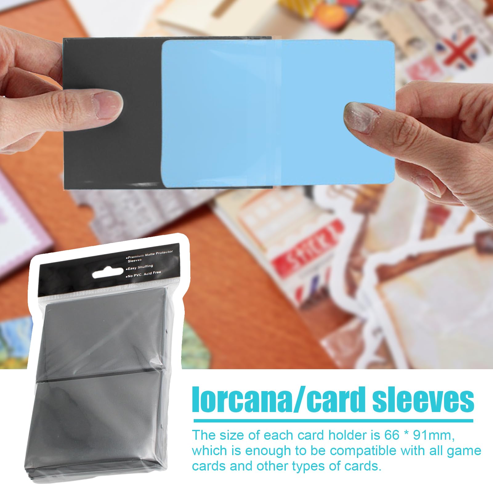 Premium Standard Card Sleeves - 100 Pack Baseball Card Protectors | Acid-Free Trading Card Sleeves for Sports Cards, Photocards & Collectibles | Perfect for Card Storage, Organization & Display (3